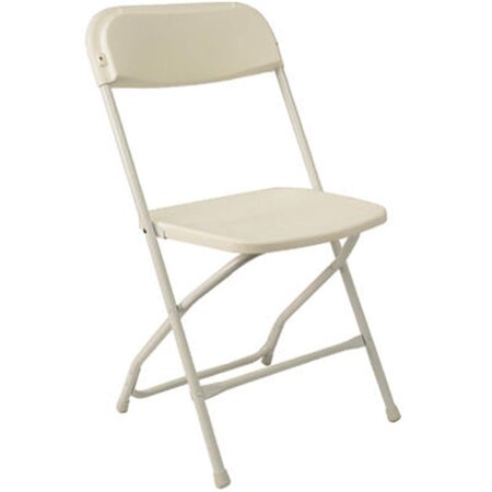 Deluxdesigns 2180 Plastic Folding Chair - White, 10PK DE2671168